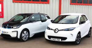 Electric car in London - BMW i3 and Renault ZOE