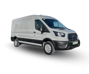 Grey Ford Transit L3H2 electric van for hire from EVision Electric Vehicles
