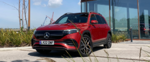Photogenic picture of a red Mercedes EQB
