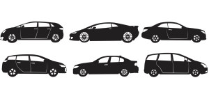 6 car Silhouette image