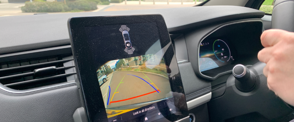 Close up of Renault Zoe infotainment screen