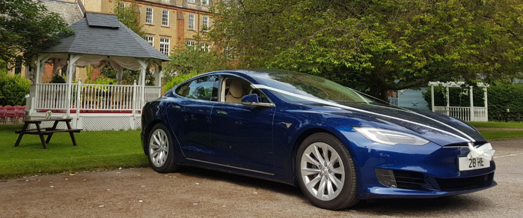 Tesla Model S wedding car