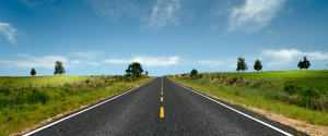 Long road facing forward