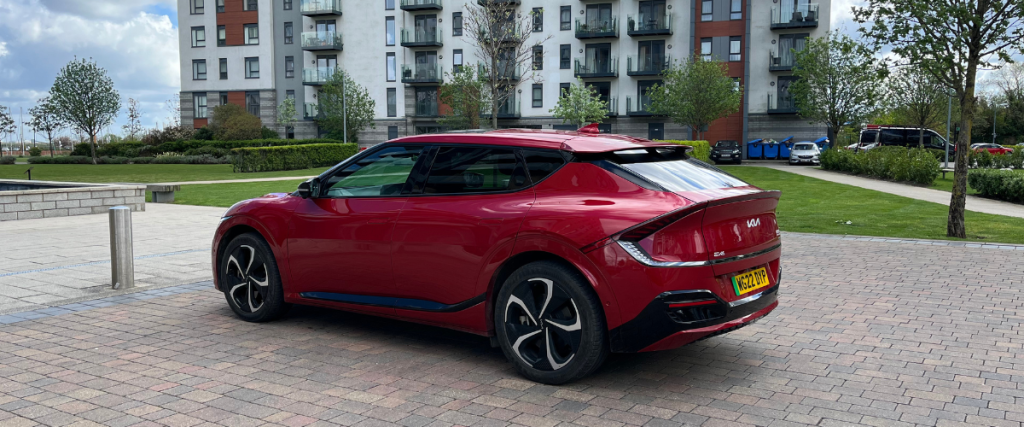 Kia EV6 facing away at an angle