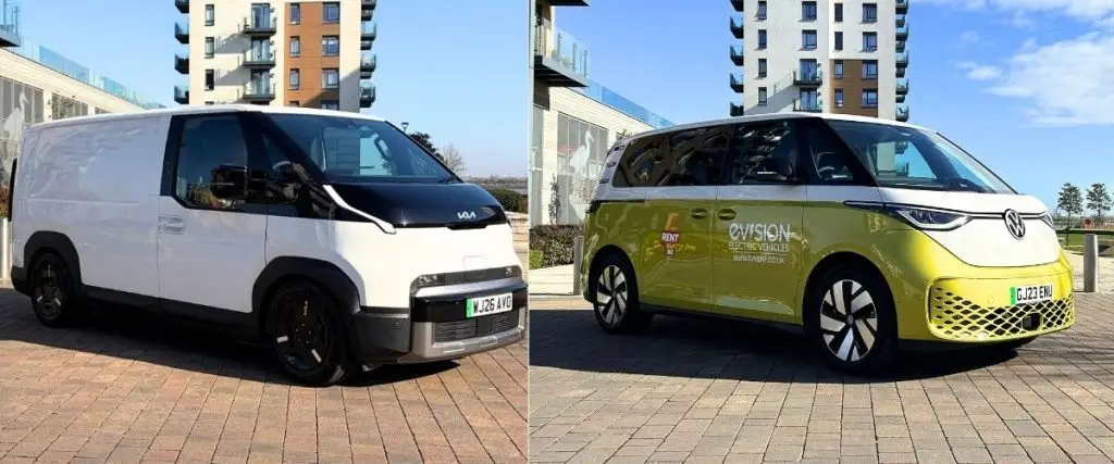 Hire the Kia PV5 or Volkswagen ID.Buzz